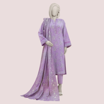 PRINTED KHADDAR 3PCS UNSTITCHED