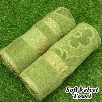 Soft Velvet Towel Set – 2Pc