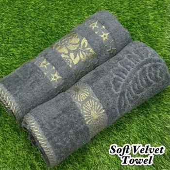 Soft Velvet Towel Set – 2Pc