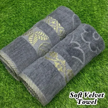 Soft Velvet Towel Set – 2Pc