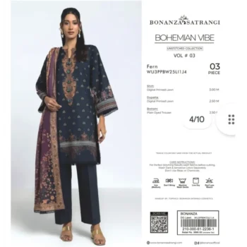 BONANZA Satrangi Lawn 3PC