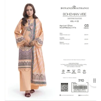 BONANZA Satrangi Lawn 3PC