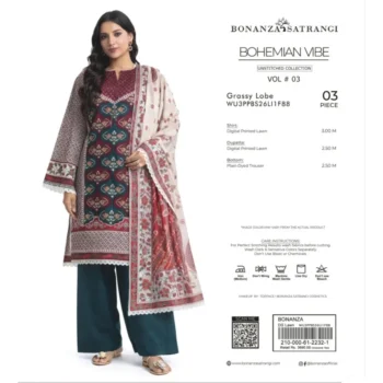 BONANZA Satrangi Lawn 3PC